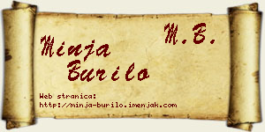 Minja Burilo vizit kartica